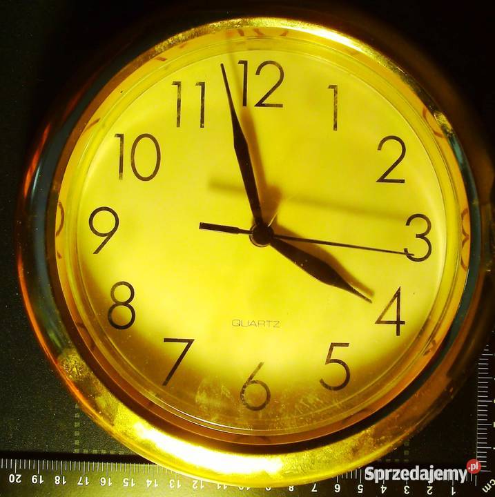 Zegar elektryczny z żółtego złotego plastiku 21 Kraków