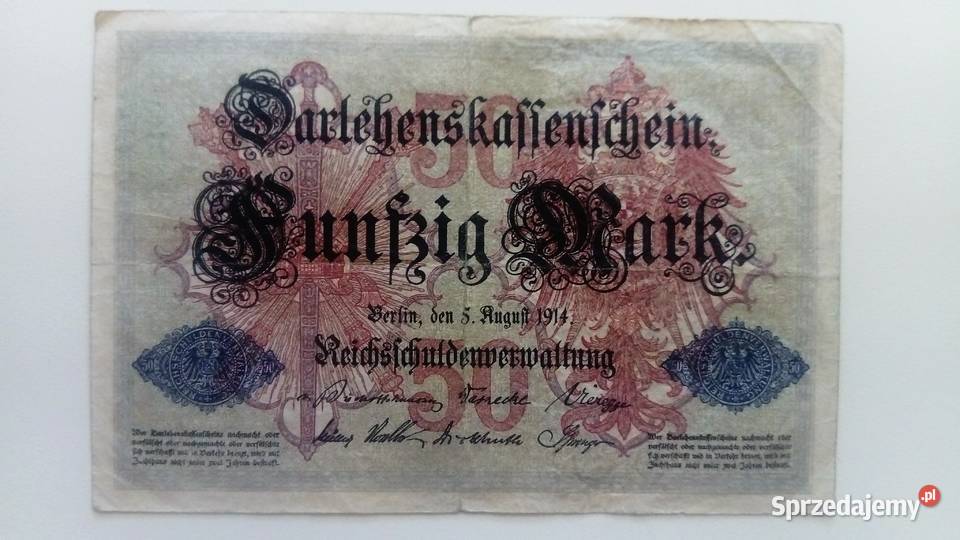 Banknot 50 marek 1914 r.
