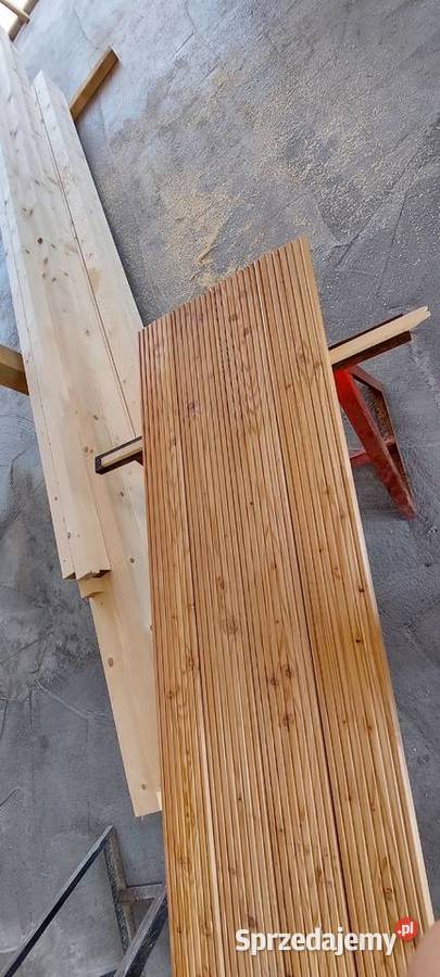 Deska tarasowa suszona z modrzewia27x142Drewno Sidzina
