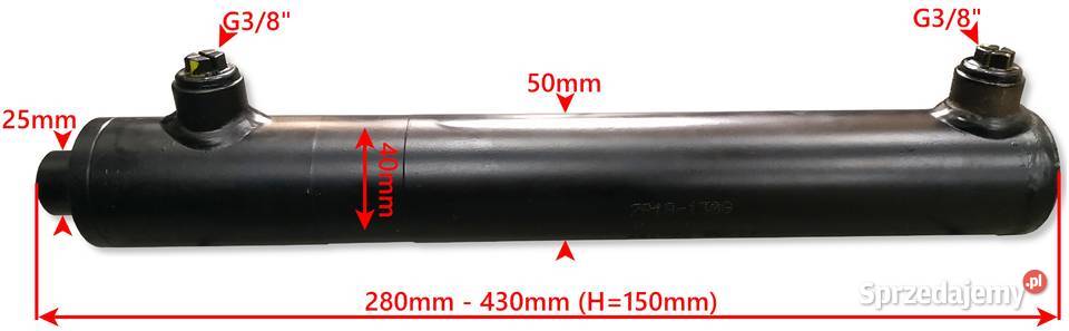 SIŁOWNIK HYDRAULICZNY SMTG 40x25 SKOK 150 2STR Solec Kujawski sprzedam