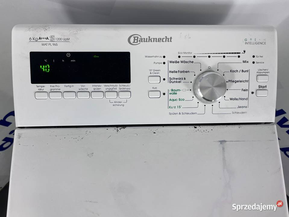 Pralka Bauknecht Góry ładowana 61200A Wiejca