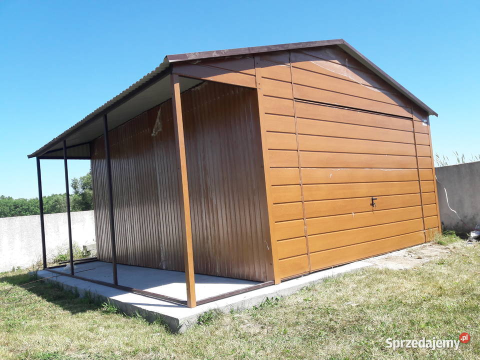 C6 Garaż Blaszany Drewnopodobny Garaże Blaszane 30m2 Jarocin
