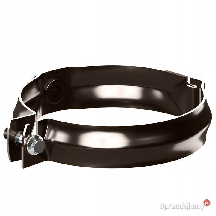 Krop obejma rury spustowej fi 90mm brąz metal Białystok