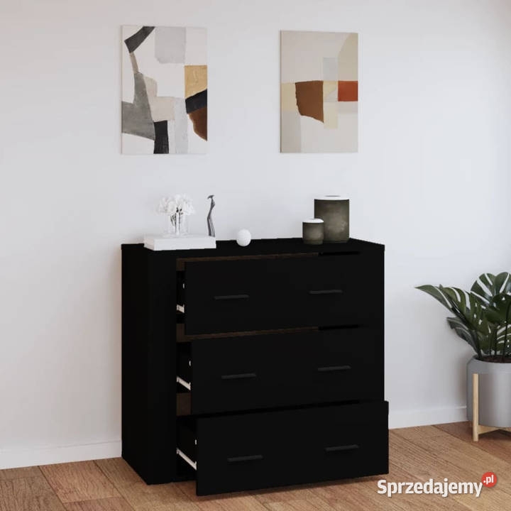 Szafka czarna 80x33x70 materiał drewnopochodny