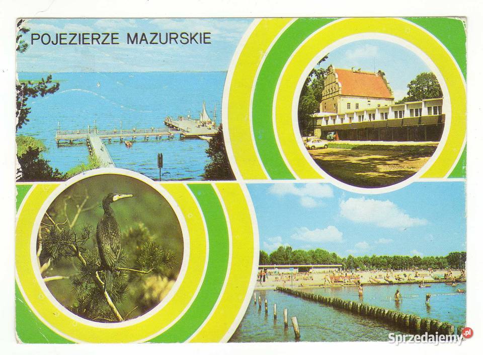 POJEZIERZE MAZURSKIE POCZTÓWKA WIALOWIDOKOWA 2 sprzedam