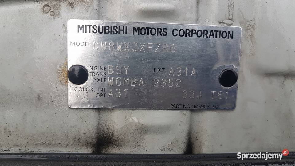 MASKA MITSUBISHI OUTLANDER 0610 LAK A31A Międzychód sprzedam