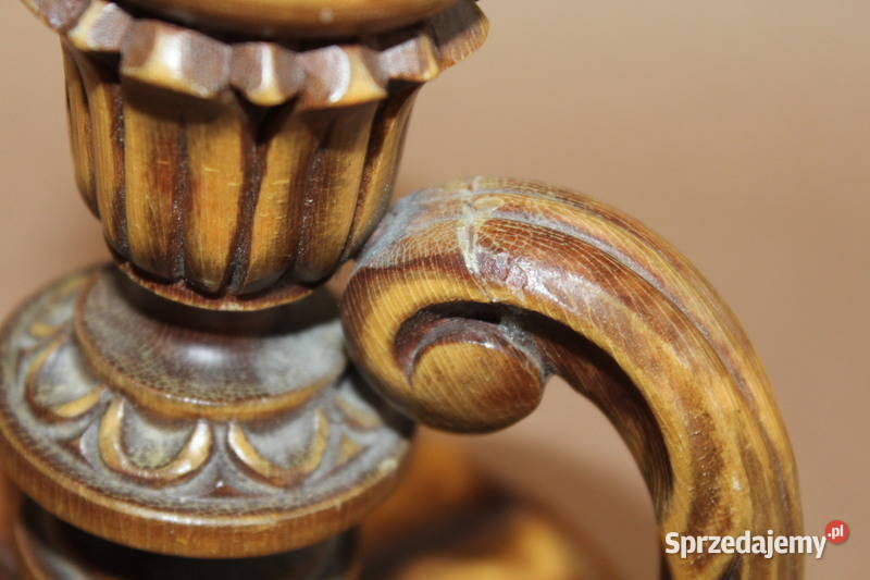 Drewniany świecznik z rączką 67 FiaF Szczecin