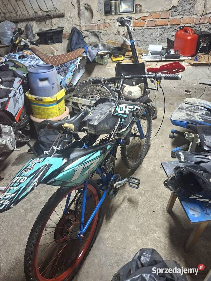 Rower z śilnikiem spalinowym 80cc 2t czytaj opis