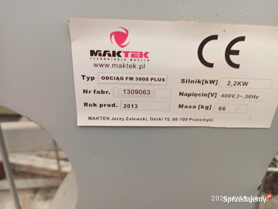 odciąg dwuworkowy MAKTEK lignum lubuskie Kłodawa