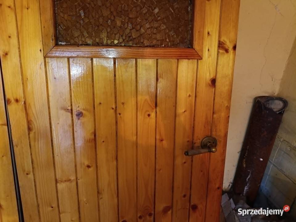 Drzwi PRAWE retro z boazerią 200x74 miodowa Łódź sprzedam