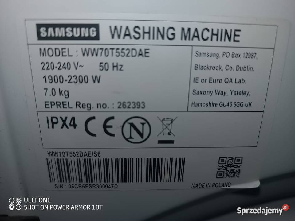 Pralaka Samsung smart Koszalin