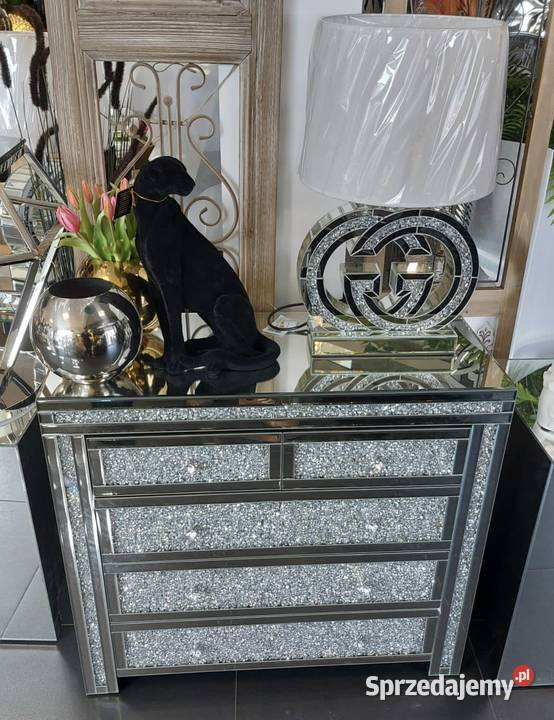 Komoda lustrzana z kryształkami glamour z Nowy Sącz sprzedam