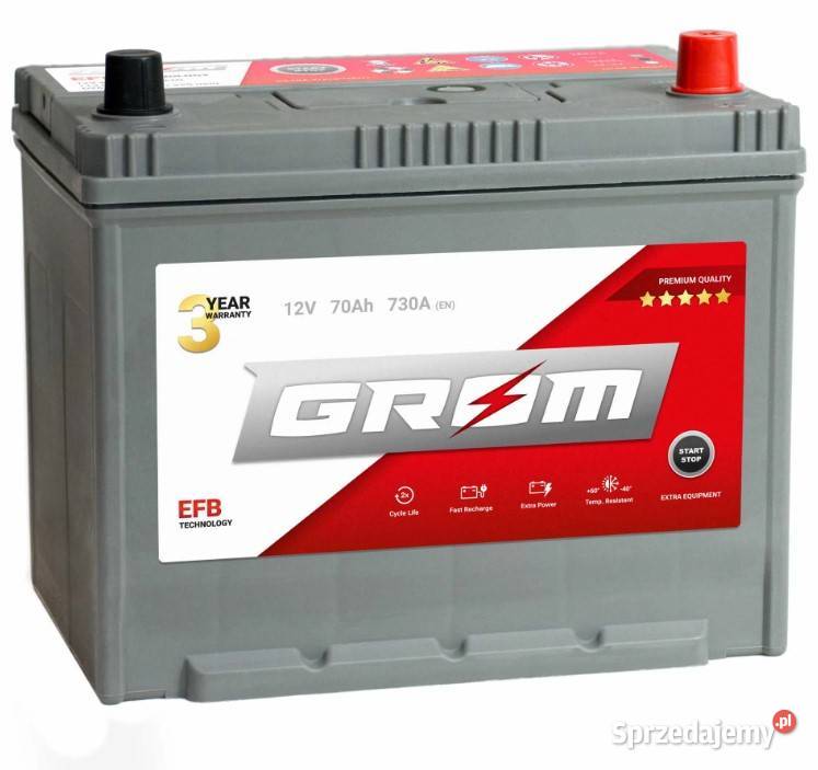 Akumulator GROM EFB STARTSTOP 70Ah 730A Japan osobowe Akumulatory Wałbrzych