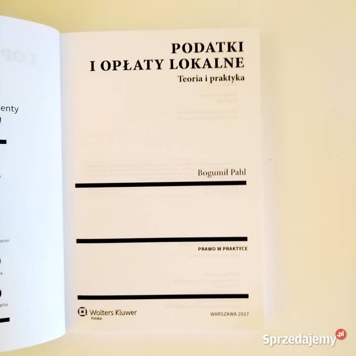 Leonard Etel Podatki i opłaty lokalne Teoria i łódzkie Łódź sprzedam