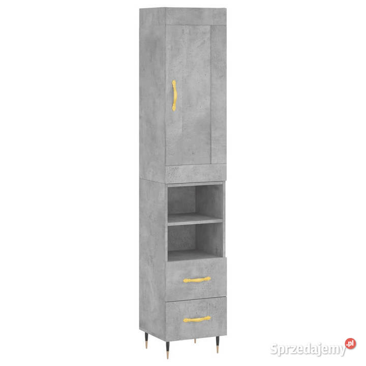 Wysoka szafka szarość betonu 345x34x180 Pozostałe sprzedam