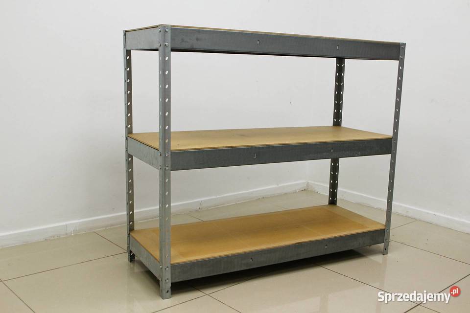 Regał metalowy magazynowy 121x104x46 3 półki Tychy