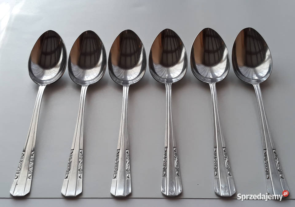 Duże łyżki obiadowe 1 SATURN sztućce PRL Dąbrowa Górnicza
