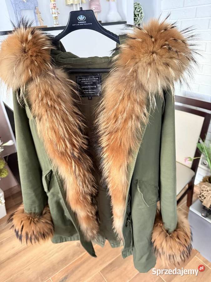 Parka z obszyciem naturalnym jenot mazowieckie Nowy Dwór Mazowiecki sprzedam