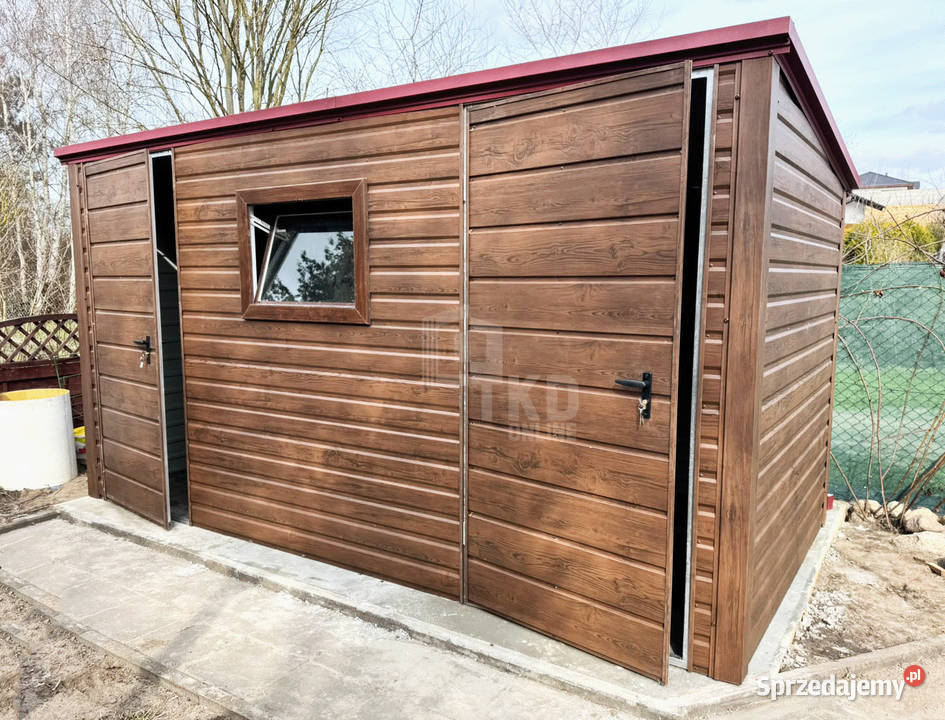 Domek ogrodowy 4x2 m 2x drzwi okno dach TKD456 Niepołomice