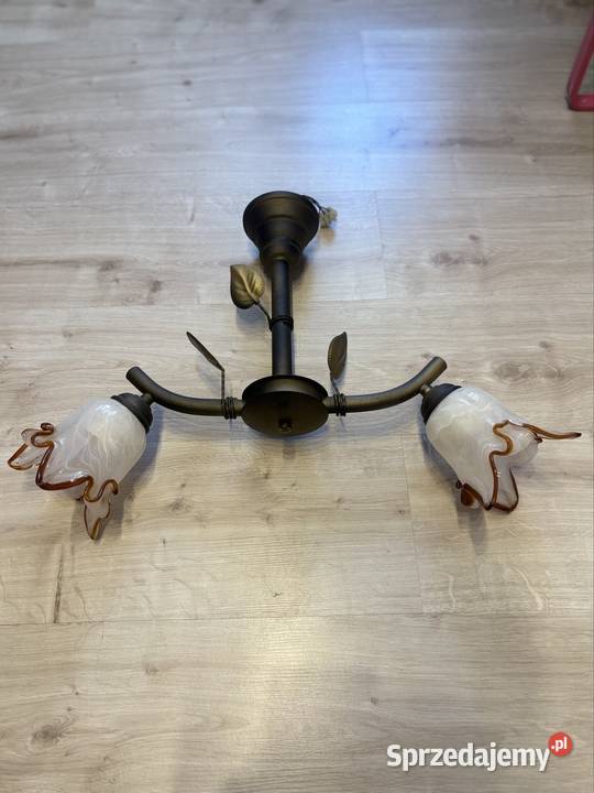 Żyrandol lampa sufitowa retro vintage 2 ramiona Lampy wiszące Świeradów-Zdrój sprzedam