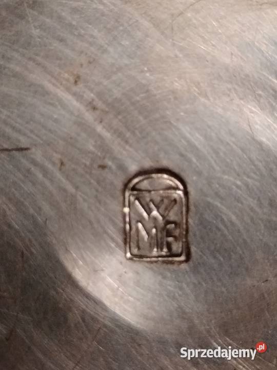 Srebrzony wazon WMF wazonik około 1950 r Choszczno