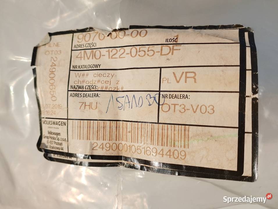 Przewód wodny Audi Q7 Q8 30D 4M0122055DF Wrocław