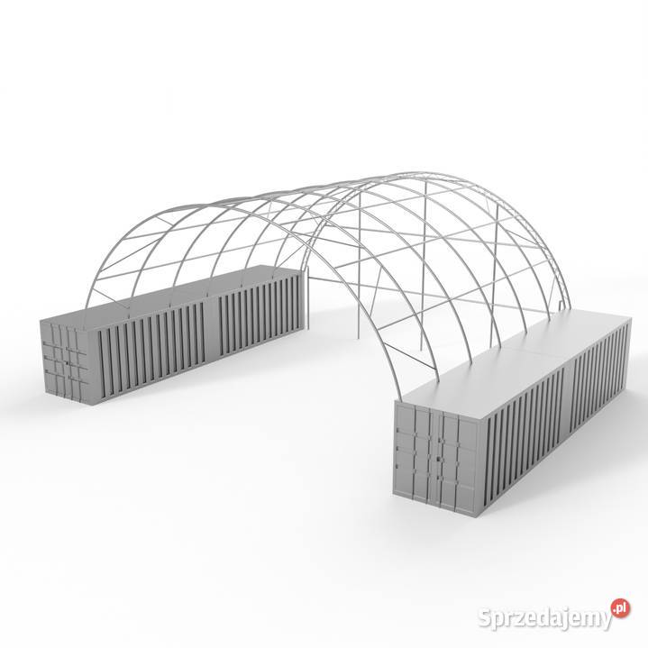 Zadaszenie kontenerowe 12x24m PVC 750gm2