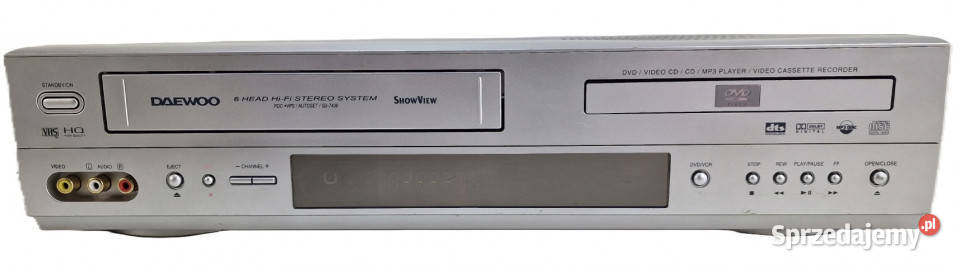 Video VHS DVD kombo Daewoo SD7400 6 head stereo Międzychód
