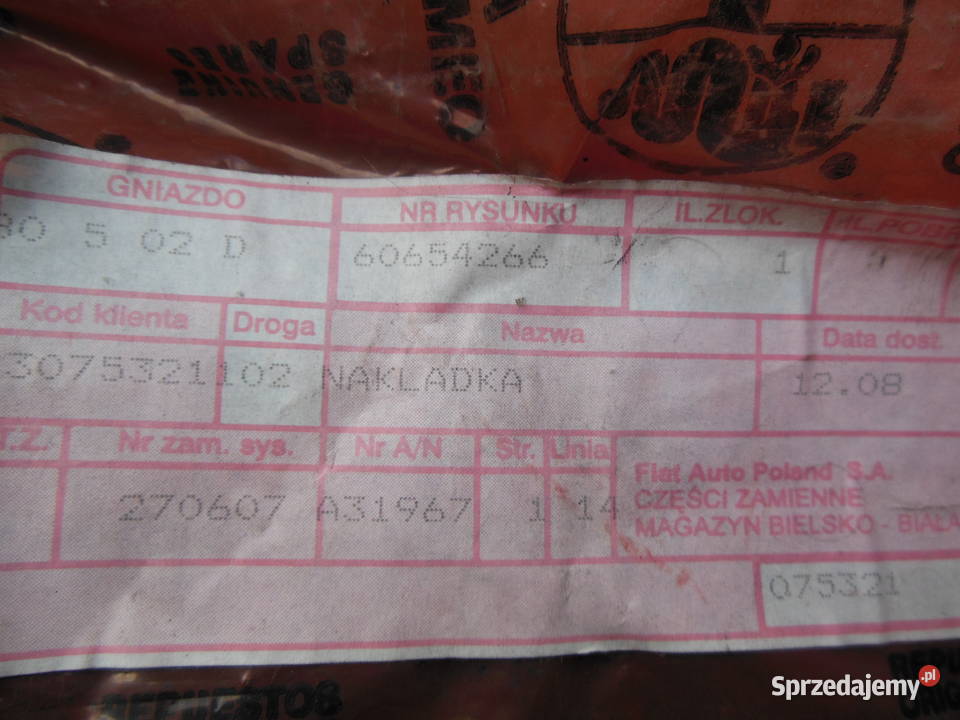 PODSZYBIE Alfa Romeo 145 146 60589046 NOWY ORYG Podszybia Kozy