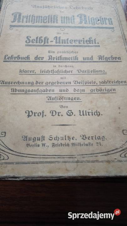 Książka niemiecka z 1924rdo matematyki Nakło nad Notecią