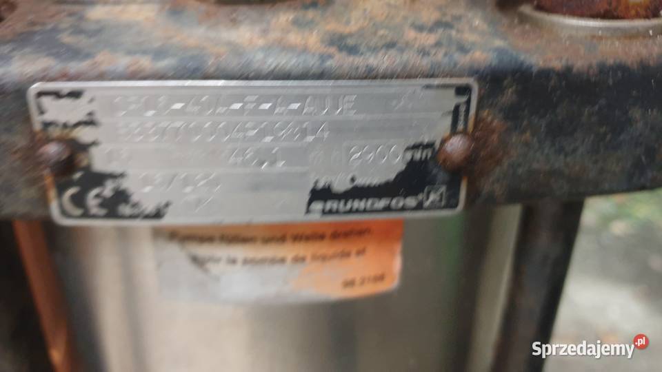 Pompa przemysłowa Grundfos Cr 16 pompa wody zachodniopomorskie Wolin