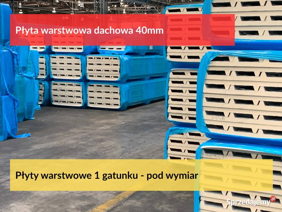 Płyta warstwowa dachowa 40mm płyta obornicka 1 Puszczykowo