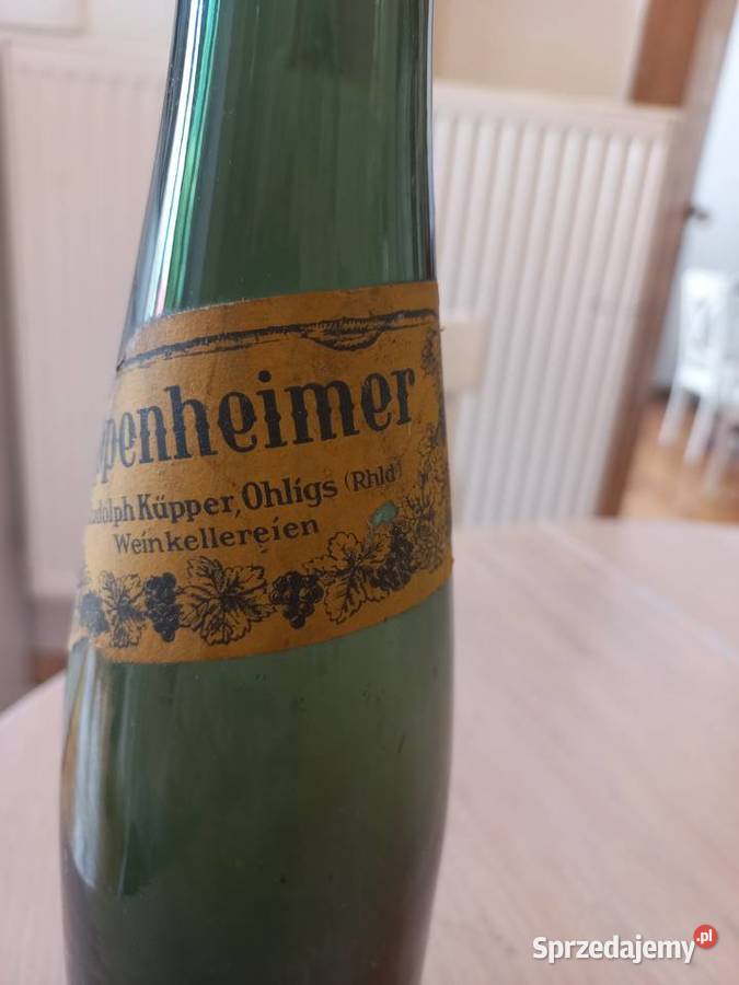 Stara wysoka butelka na wino sprzed 1900r Porcelana i szkło Piastów sprzedam