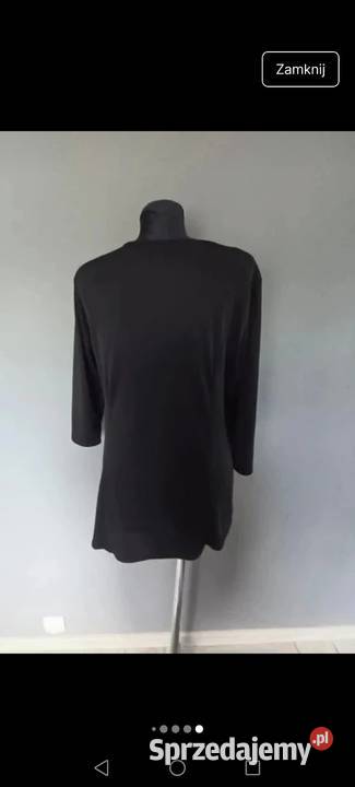 Bluzka czarna krótki rękaw oversize dekold w Krosno