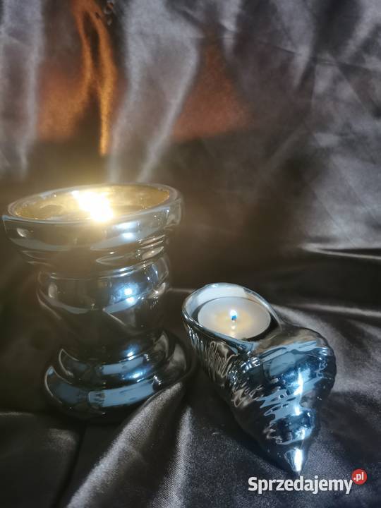 Srebrne świeczniki komplet Świece lubelskie Lublin