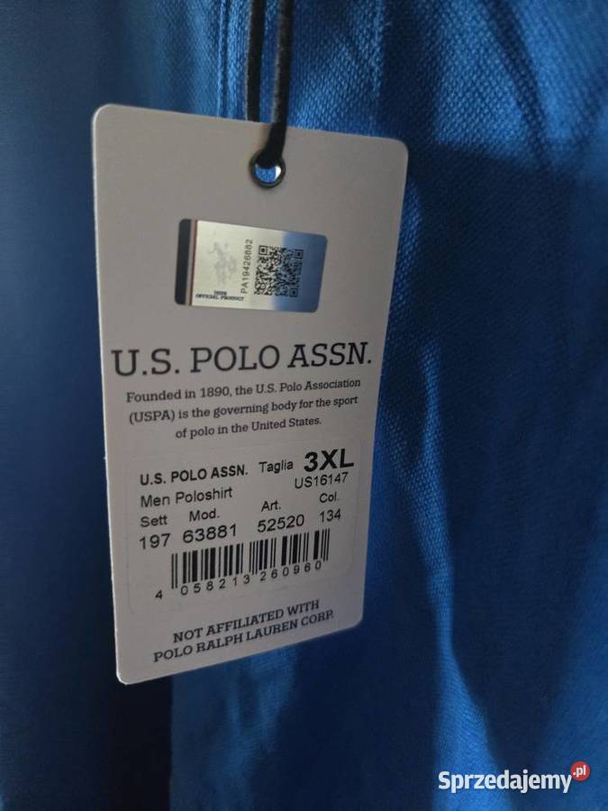 Niebieska koszulka polo US Polo ASSN stan NOWY Czaplinek sprzedam