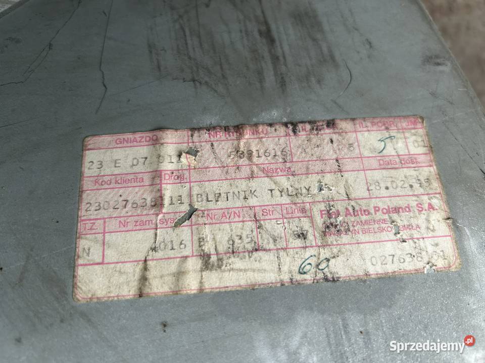 Nowy błotnik tylny FSM Cinquecento Chełm