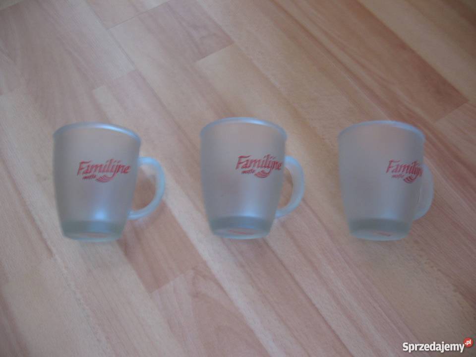Zestaw 3 kubków Familijne wafle Jutrzenka Akcesoria kuchenne śląskie Chorzów