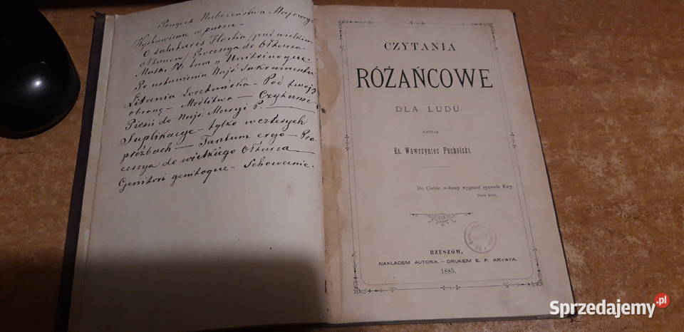 CZYTANIA RÓŻAŃCOWE KsPuchalski Rz1885autografy Iwno sprzedam
