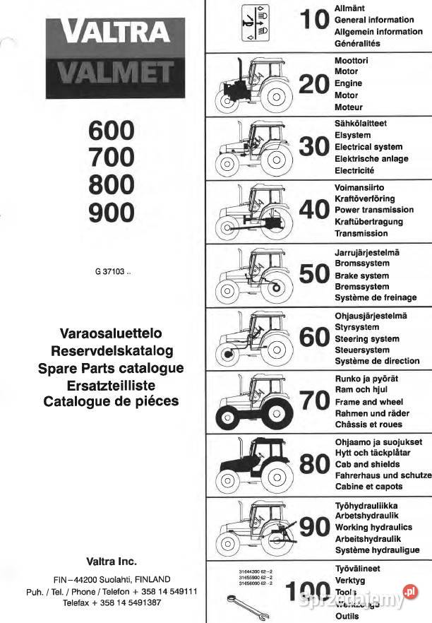 Valtra Valmet 600700800900 instrukcja napraw Kielce