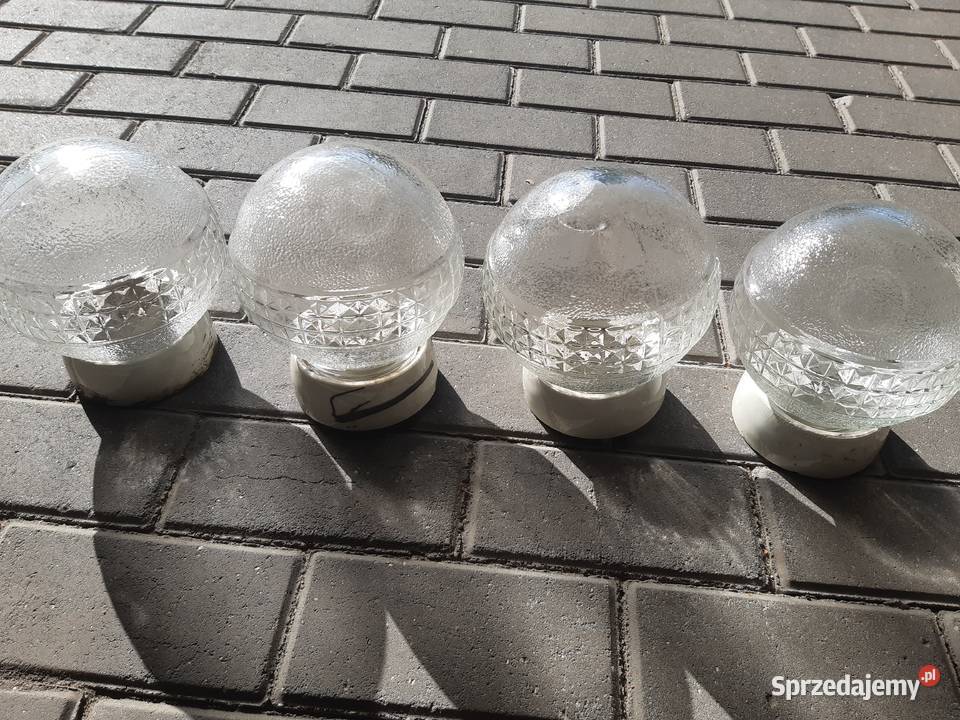 Lampy PRL vintage porcelana i szkło Retro oprawy Łomianki sprzedam