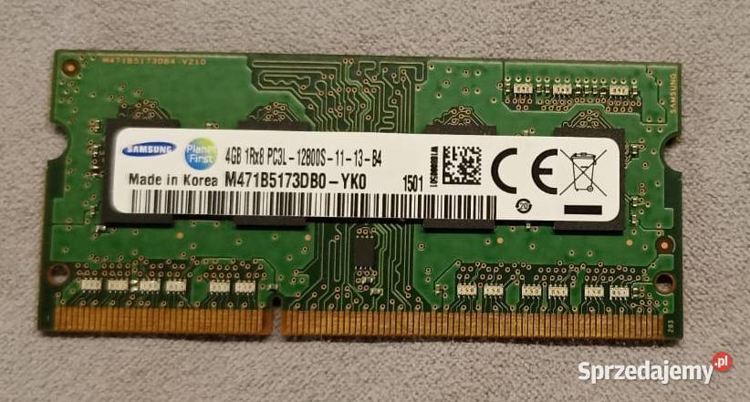 Pamięć RAM 4 GB PC3L DDR3L SODIMM Samsung 12800S Wrocław