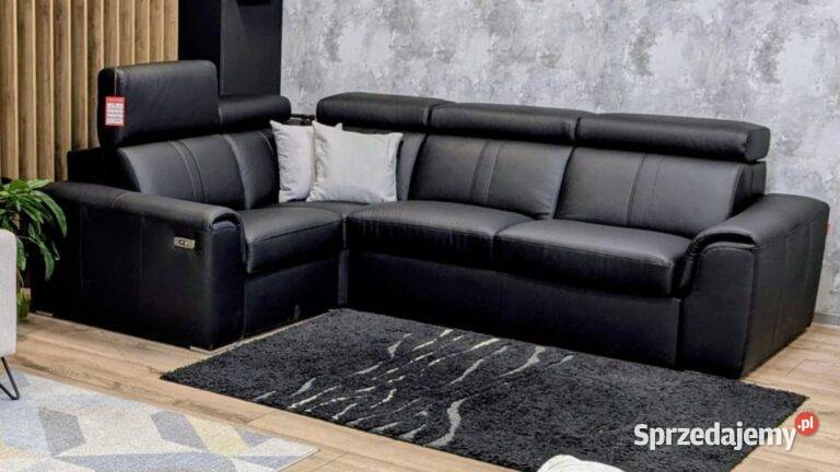 Narożnik skóra naturalna relax 267cm opolskie Błachów sprzedam
