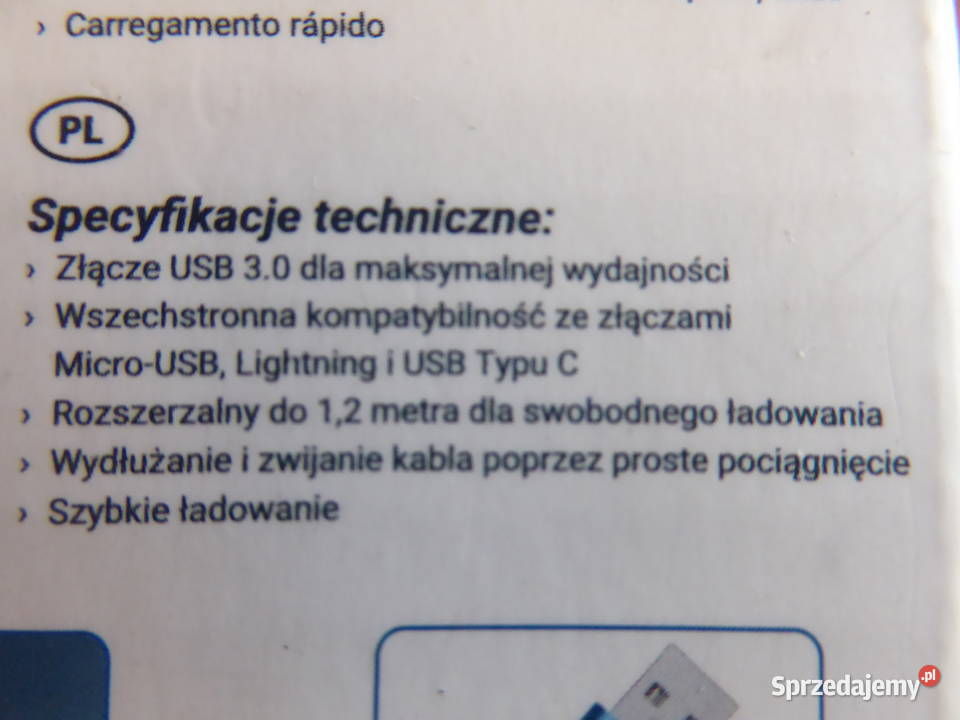 Nieużywany zwijany kabel ładujący 3w1 MAGINON warmińsko-mazurskie Olsztyn sprzedam