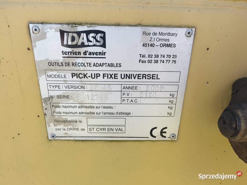 Podbieracz do trawy Idass do Claas Jaguar 45m Gutanów
