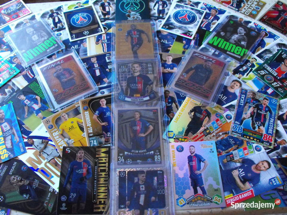 MEGA zestaw 88 sztuk karty PSG PANINI TOPPS Mykanów