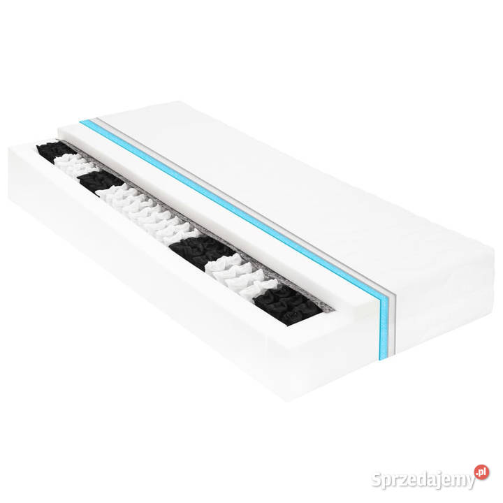 Łóżko dzienne z materacem białe drewno sosnowe 98cm