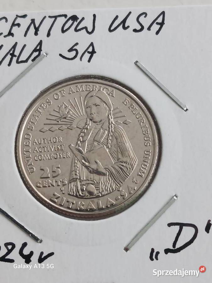 25 Centów USA 2024 r Zitkala Sa men D UNC Konin sprzedam