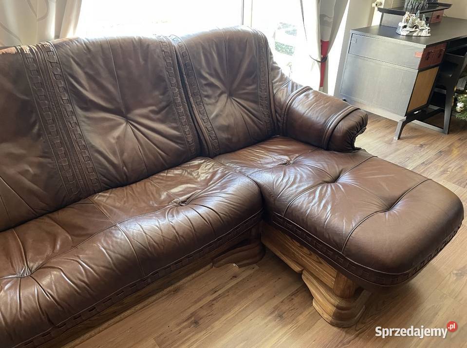 Narożnik skórzany dębowy lubuskie Zielona Góra