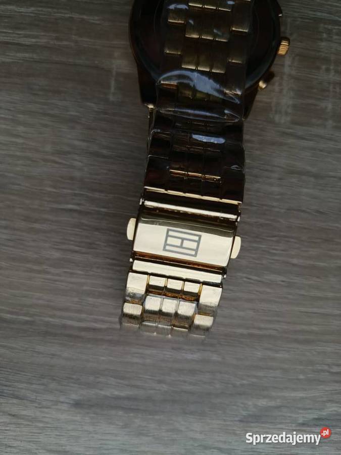 Zegarek męski złoty Tommy Hilfiger z białą